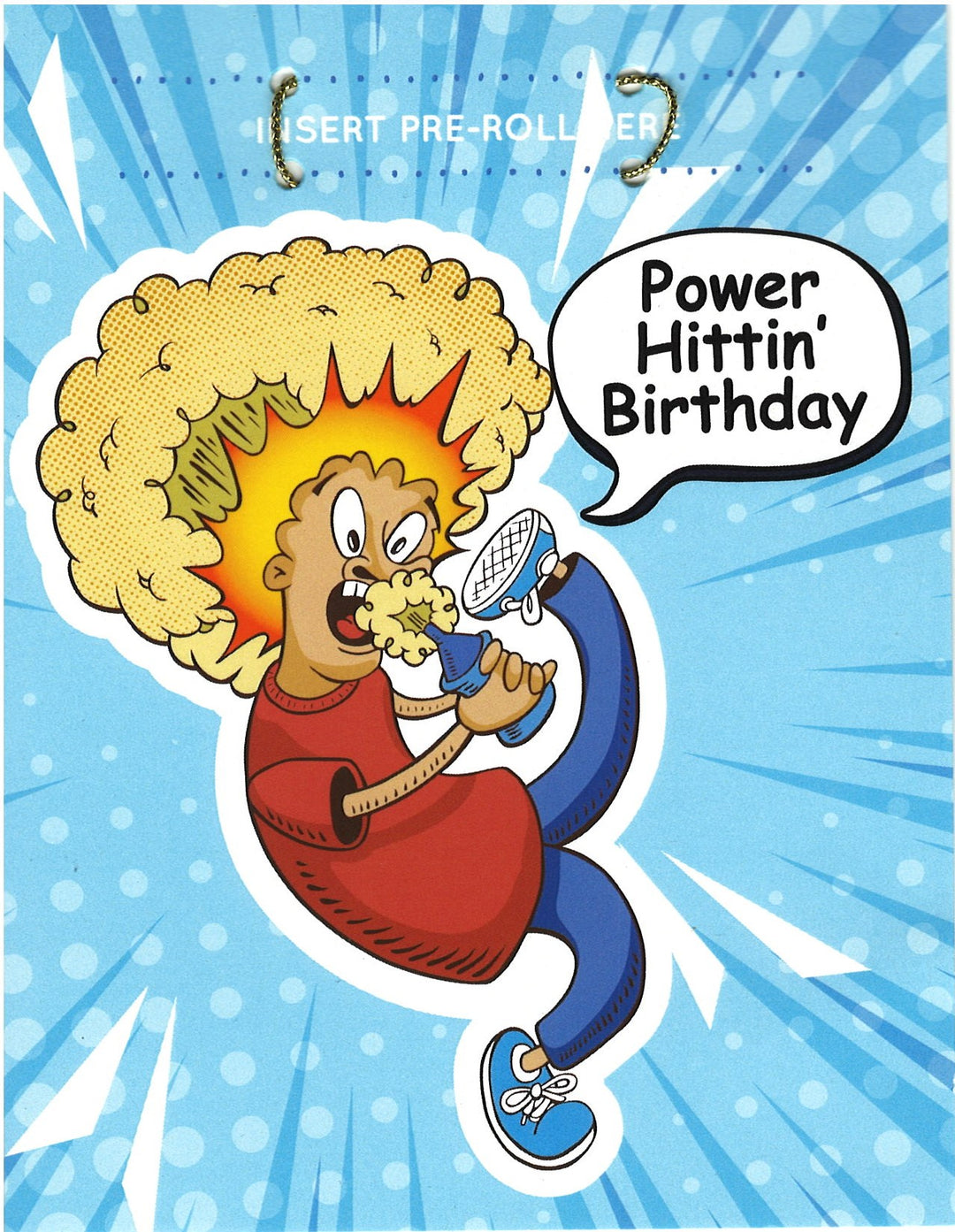 Blue PowerHitter & Birthday Card w/Wrapping Paper!